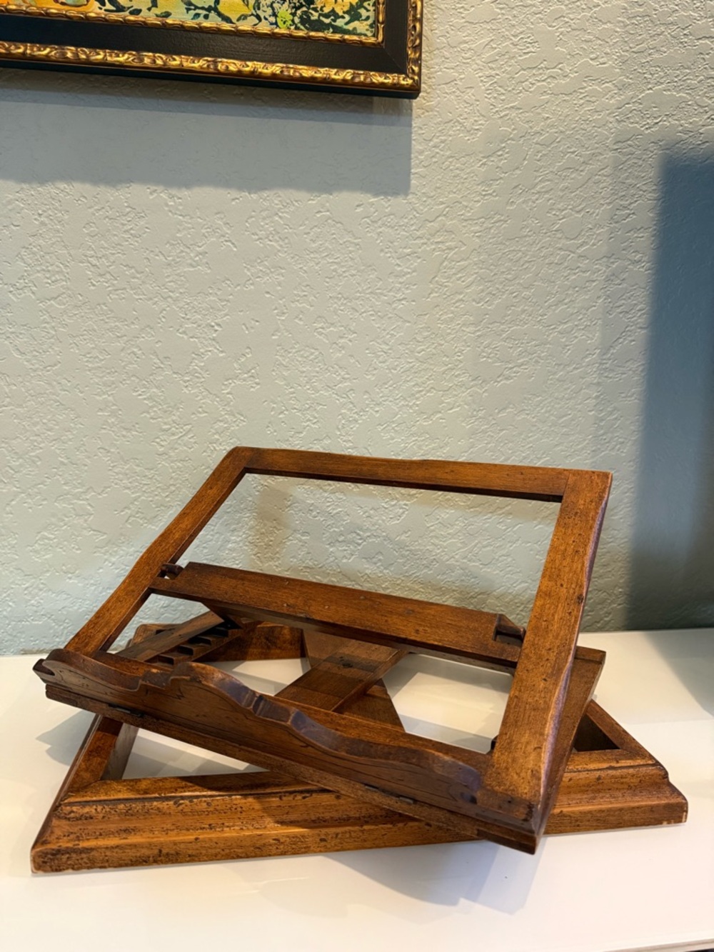 Furniture, Library, Book Stand, Table Top, Antique Adjustable, Wood,20th
Century